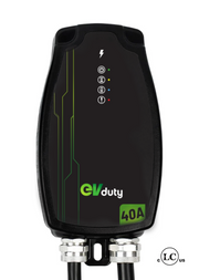 Borne de recharge portable EVduty-50 (40A) pour véhicule électrique, fiche NEMA 14-50P